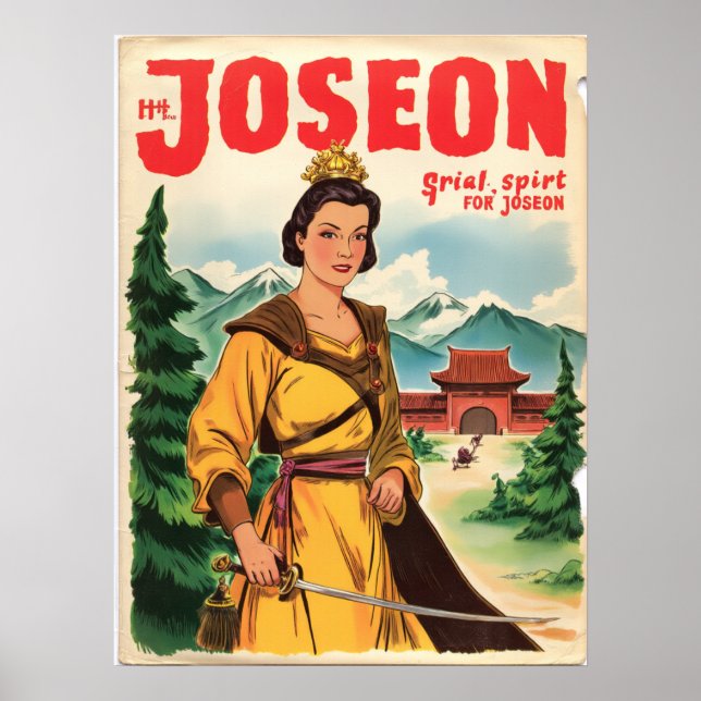 Joseon Female Warrior Art - Koreansk historik Poster (Framsidan)