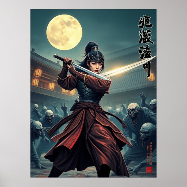 Joseon Female Warrior Art - Koreansk historik Poster (Framsidan)