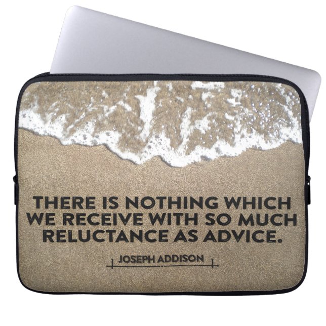 Joseph Addison Inspirational Quote ’Advice’ Laptop Fodral (Framsidan)