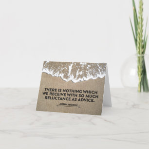 Joseph Addison Inspirational Quote ’Advice’ Tack Kort
