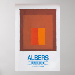 Joseph Albers 1968 utställning affisch Abstrakt ko