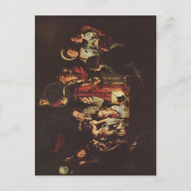 Joseph An Experiment på en fågel i Luft P Vykort (Framsida)