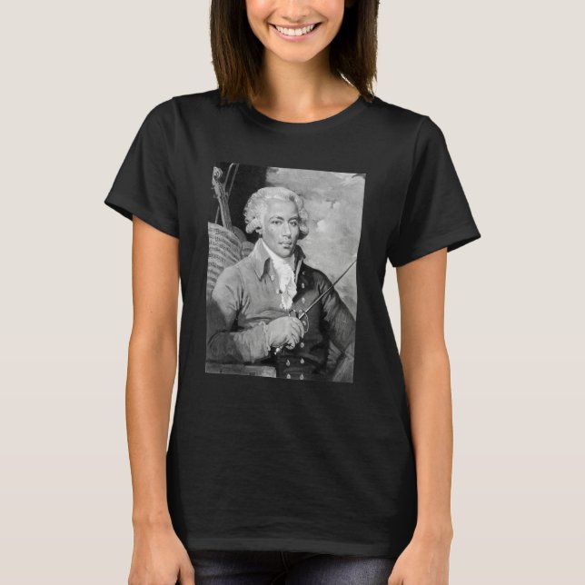 Joseph Boulogne  Music Composer & Fencer French Hi T Shirt (Framsida)