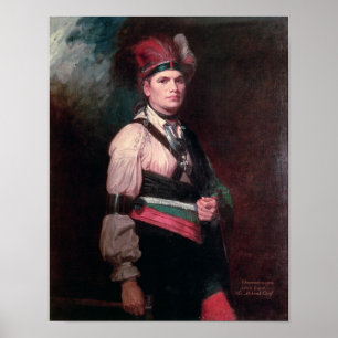 Joseph Brant, chef för Mohawks, 1742-1807 Poster