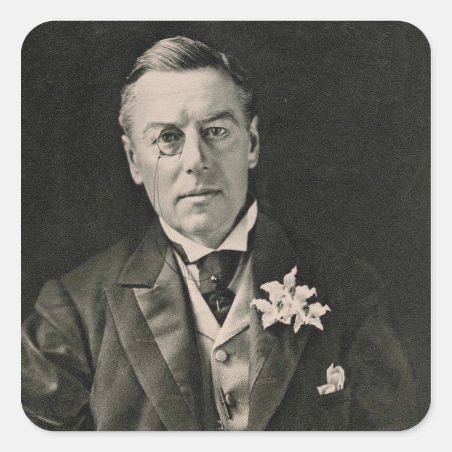 Joseph Chamberlain Fyrkantigt Klistermärke (Framsida)