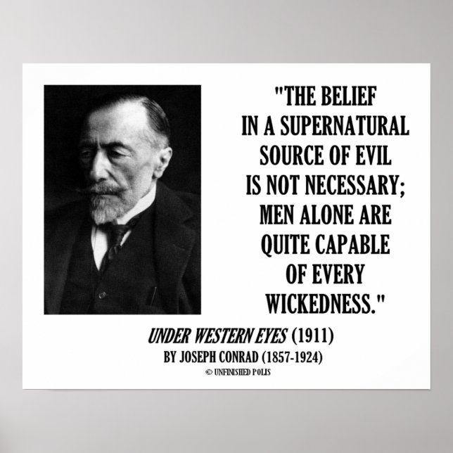 Joseph Conrad Source Evil Man Capable Wickedness Poster (Framsidan)
