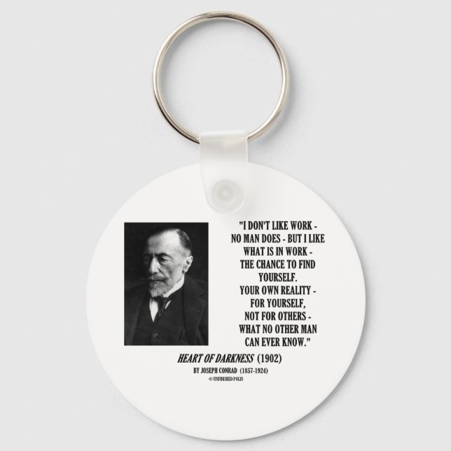 Joseph Conrad Work Chance Your Eown Reality Quote Nyckelring (Framsida)