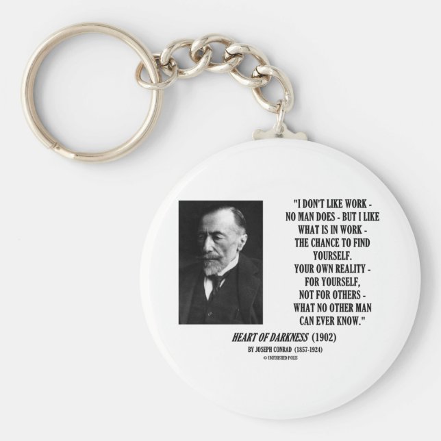 Joseph Conrad Work Chance Your Eown Reality Quote Nyckelring (Framsidan)
