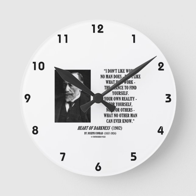 Joseph Conrad Work Chance Your Eown Reality Quote Rund Klocka (Framsida)