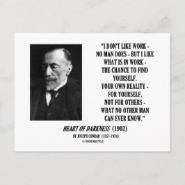 Joseph Conrad Work Chance Your Eown Reality Quote Vykort