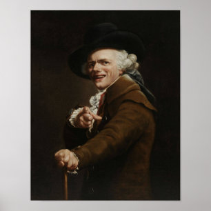 Joseph Ducreux - klädsel av en gycklaremålning Poster