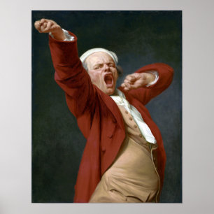Joseph Ducreux Self-Porträtt, Yawning Poster
