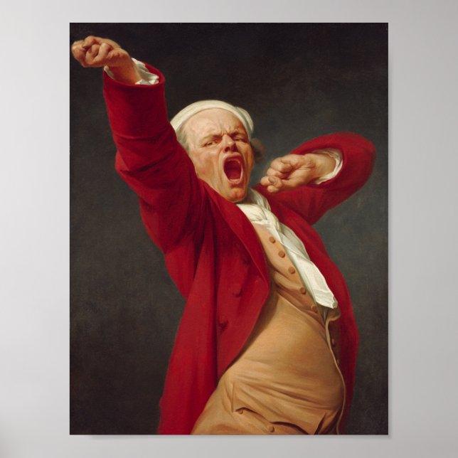 Joseph Ducreux Yawning Självporträtt Poster (Framsidan)