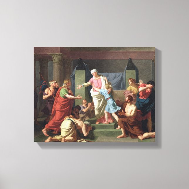 Joseph Erkänd av sin bror, 1789 Canvastryck (Framsida)