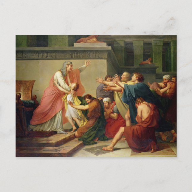 Joseph Erkänd av sina bröder Vykort (Framsida)