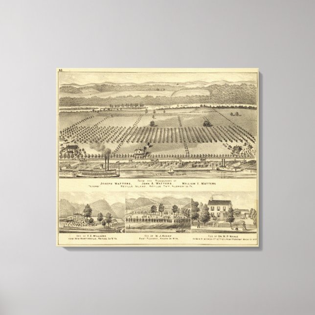 Joseph Farm och dess bostad Canvastryck (Framsida)