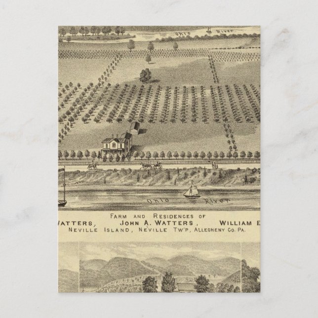 Joseph Farm och dess bostad Vykort (Framsida)