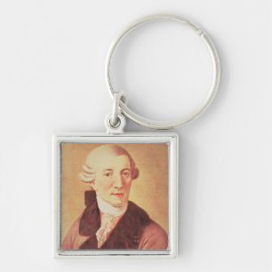 Joseph Haydn Fyrkantig Silverfärgad Nyckelring