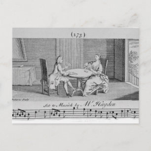 Joseph Haydn illustration av Lakan Music Vykort