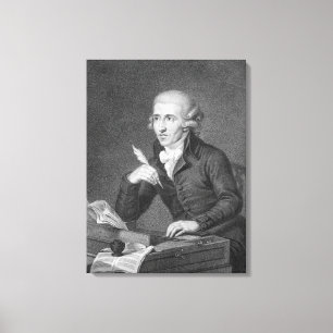 Joseph Haydn inristade vid Schiavonnetti, 1792 Canvastryck