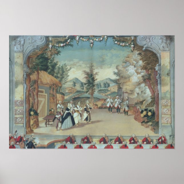 Joseph Haydn vid sin opera Poster (Framsidan)