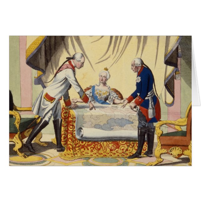 Joseph II, Catherine The Great och Frederick II Hälsningskort (Framsidan Horizontal)