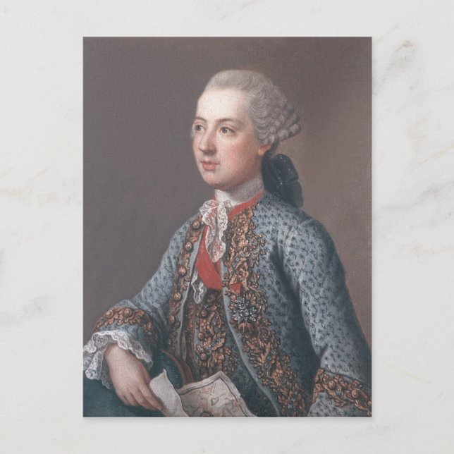 Joseph II Heliga Roman Emperor och Kung Vykort (Framsida)