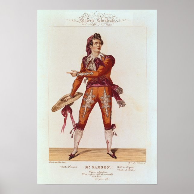 Joseph Isidore Samson i rollen som Figaro Poster (Framsidan)