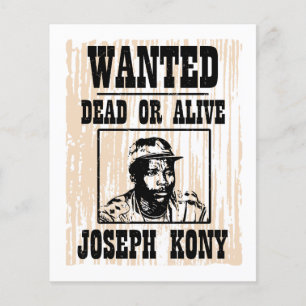 Joseph Kony 2012 Wanted Poster Flygblad