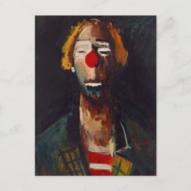 Joseph Kutter Clown Porträtt Vykort (Framsida)