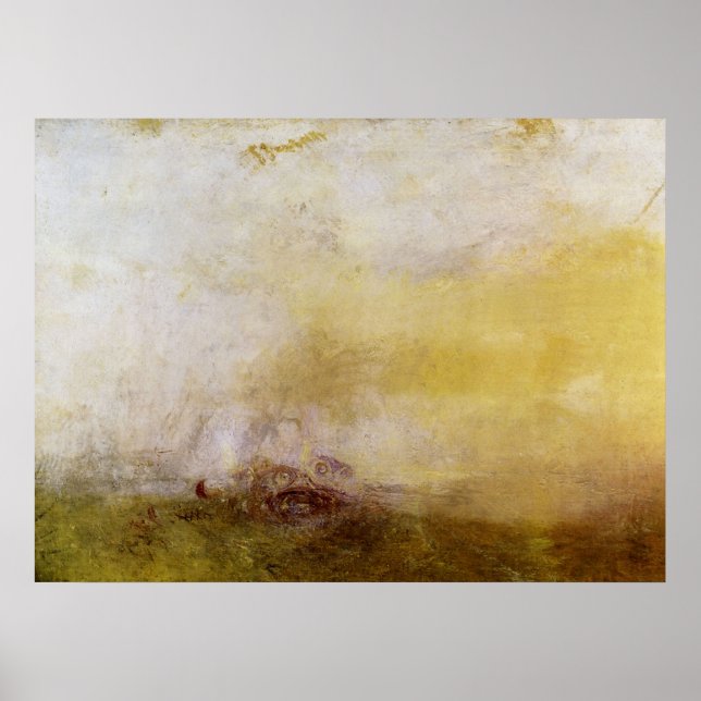 Joseph Mallord Turner:s soluppgång i havstermer Poster (Framsidan)