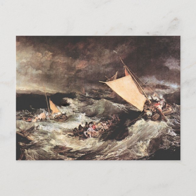 Joseph Mallord Turner - skeppsbrott Vykort (Framsida)