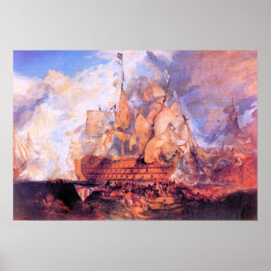 Joseph Mallord turner - strid av Trafalgar 2 Poster