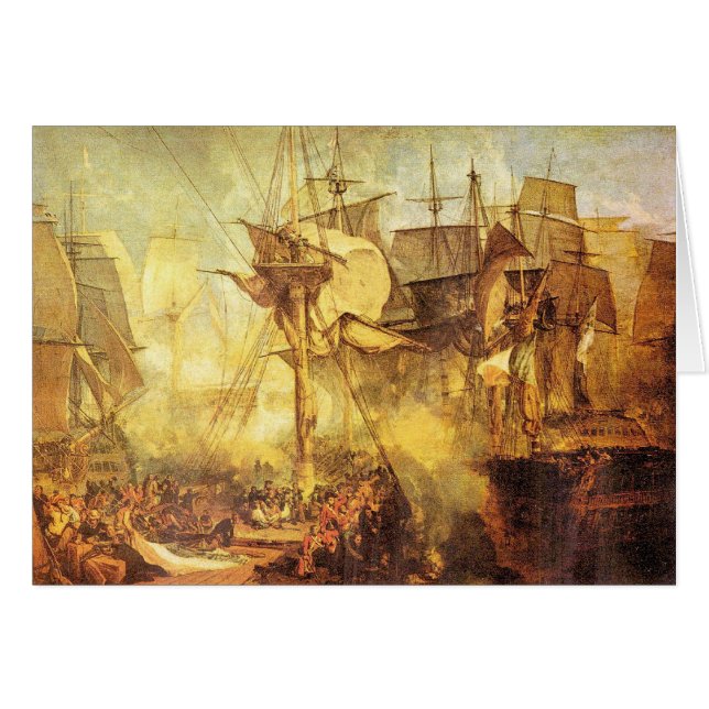 Joseph Mallord turner - strid av Trafalgar OBS Kort (Framsidan Horizontal)