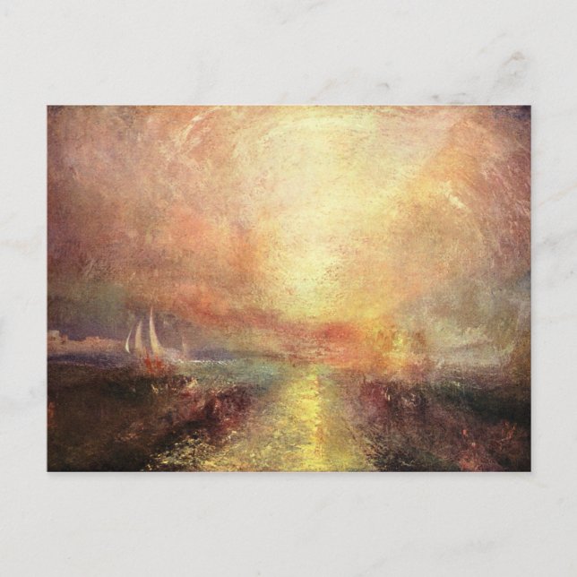 Joseph Mallord Turner - Yacht närmar sig koderna Vykort (Framsida)