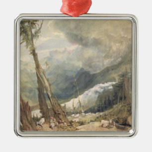 Joseph Mallord William turner Bara de Glace, in Julgransprydnad Metall