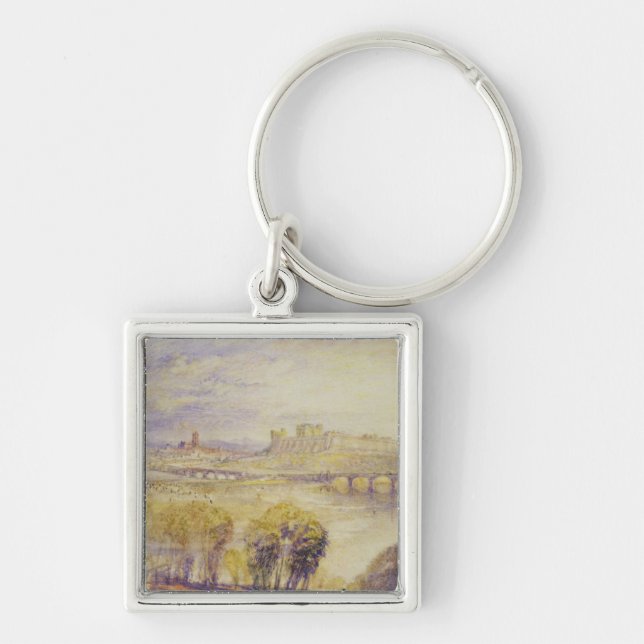 Joseph Mallord William turner | Carlisle, c.1832 ( Fyrkantig Silverfärgad Nyckelring (Framsidan)