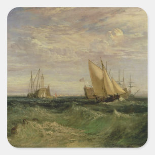 Joseph Mallord William turner confluencen av Fyrkantigt Klistermärke