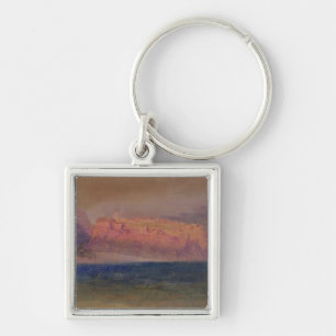 Joseph Mallord William turner Corsica, (Monaco?) Fyrkantig Silverfärgad Nyckelring