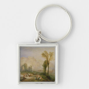 Joseph Mallord William turner den ljusa Fyrkantig Silverfärgad Nyckelring