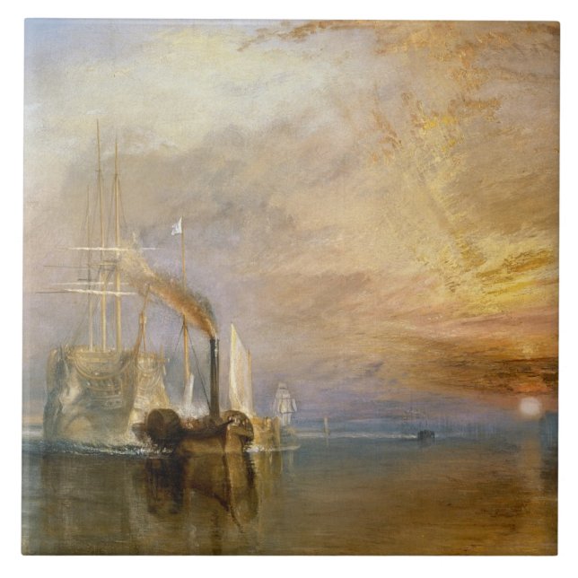 Joseph Mallord William turner | den slåss Temeren Kakelplatta (Framsidan)