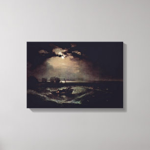Joseph Mallord William turner - fiskare på havet Canvastryck