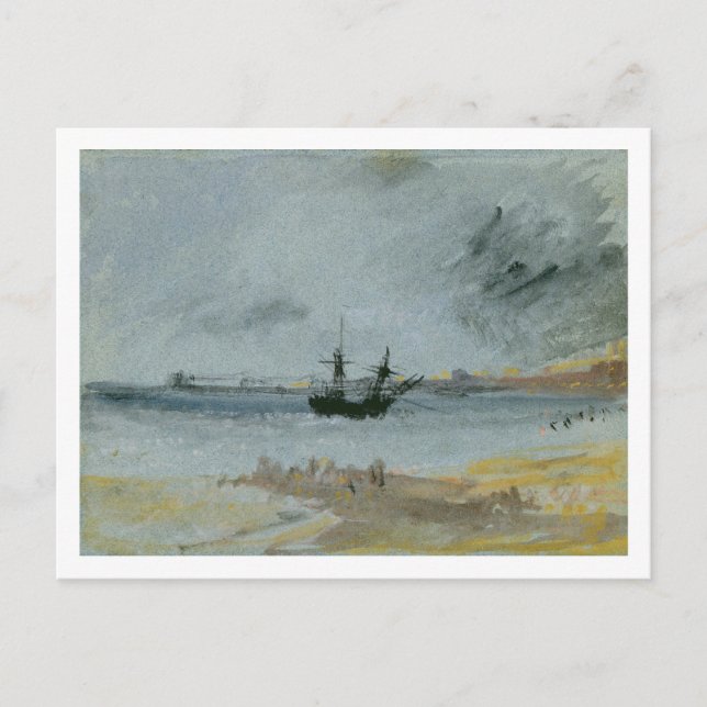 Joseph Mallord William Turner | Frakt Aground, Bri Vykort (Framsida)