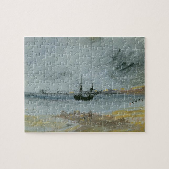 Joseph Mallord William Turner| Frakt Aground, Brig Pussel (Horisontell)