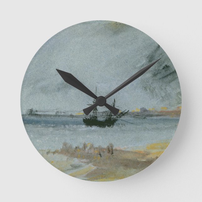Joseph Mallord William Turner| Frakt Aground, Brig Rund Klocka (Framsida)