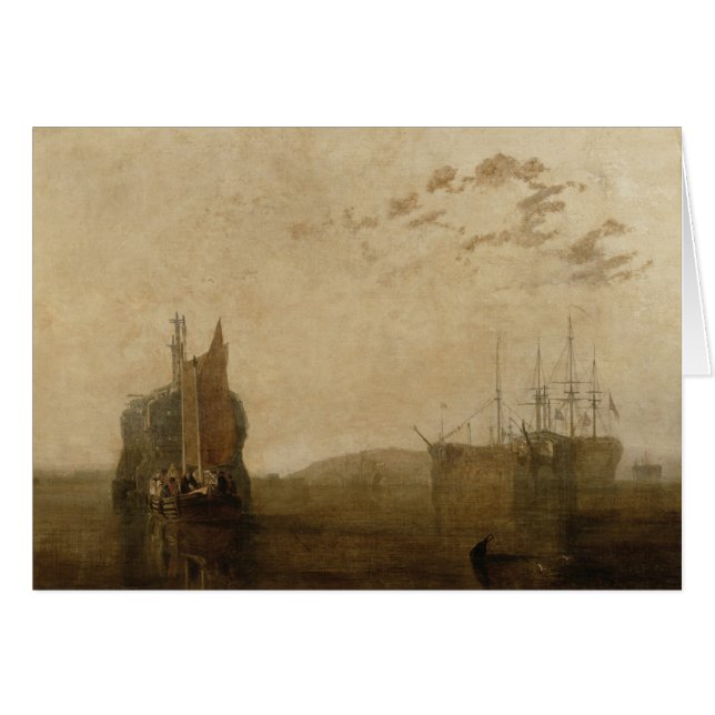 Joseph Mallord William Turner | Hulkar på Tamaren Hälsningskort (Framsidan Horizontal)