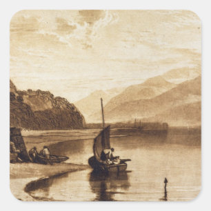 Joseph Mallord William Turner Inverary Pier, 185 Fyrkantigt Klistermärke