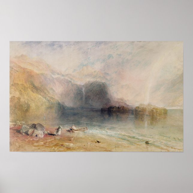 Joseph Mallord William Turner | Keswick Sjö, Cumb Poster (Framsidan)