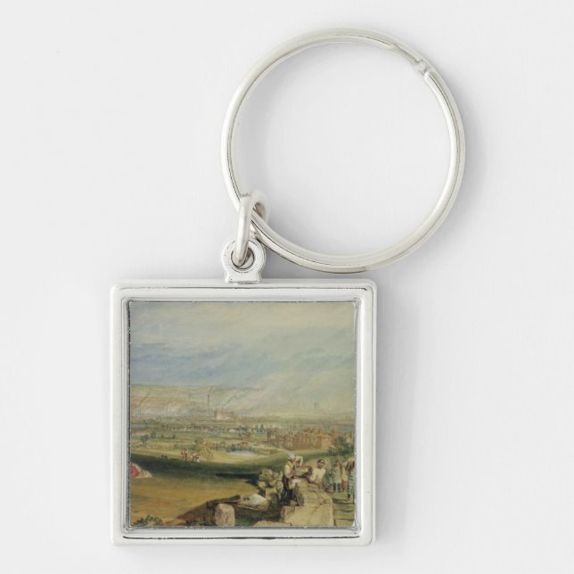 Joseph Mallord William turner | Leeds (på vävde Fyrkantig Silverfärgad Nyckelring (Framsidan)