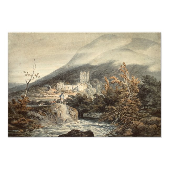 Joseph Mallord William Turner - Llanthony Abbey Fototryck (Framsidan)